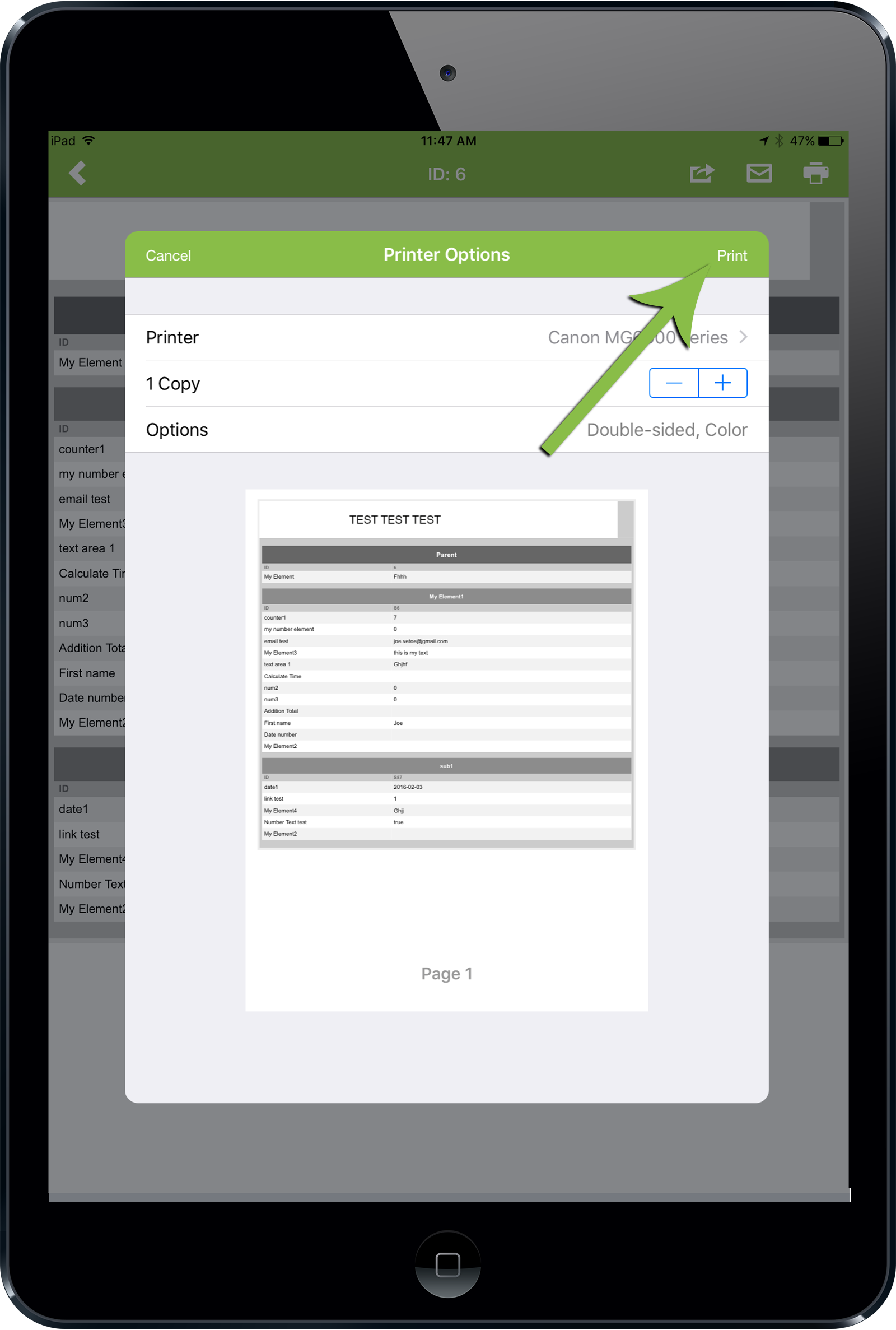 print manage console iform